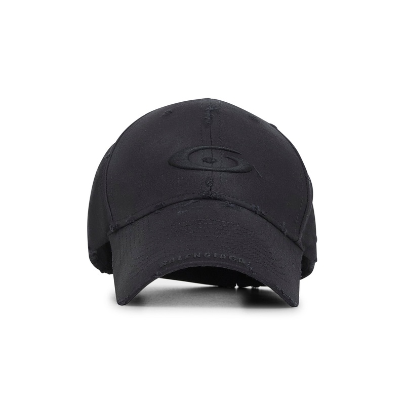 Black cotton Loop Sports Icon cap