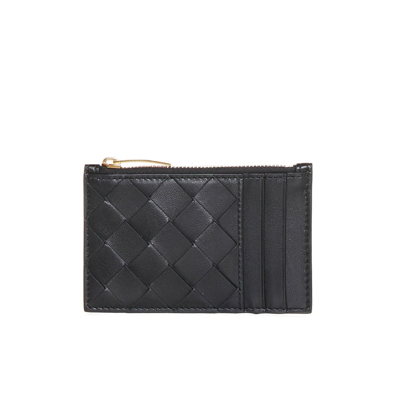 Intreccio leather card holder  <BR/>