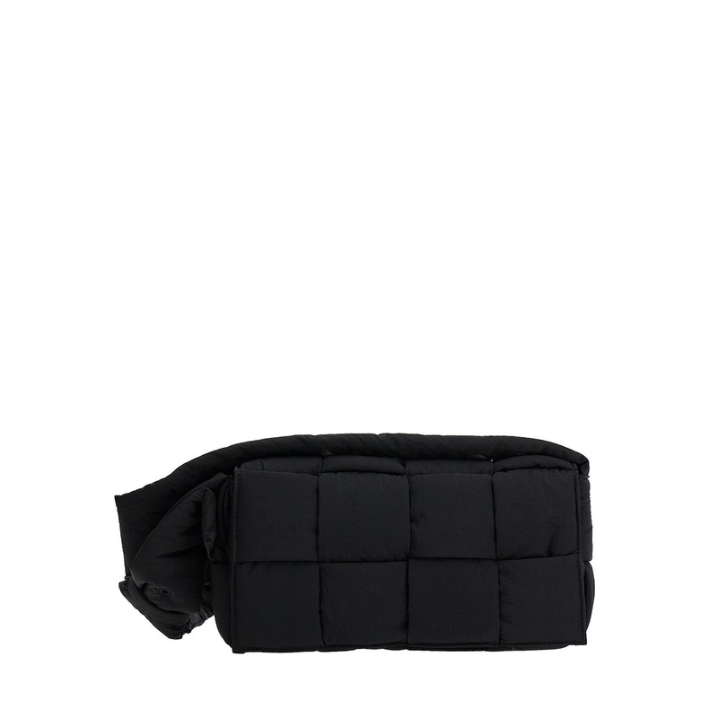 ‘Padded Tech Cassette’ Black Cross Body Bag in Techno Fabric Man