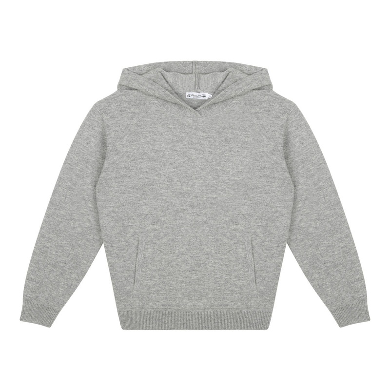 WOOL-CASHMERE GREY COAT|GRIS CHINE MOYEN|8A|6A