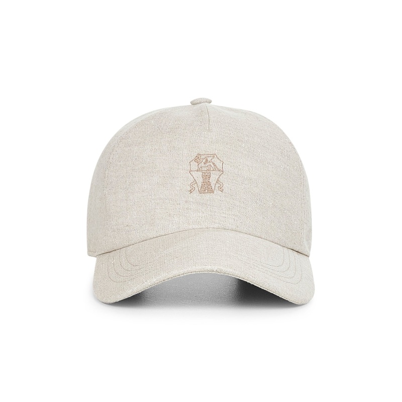 Beige Sparkling Canvas Baseball cap
