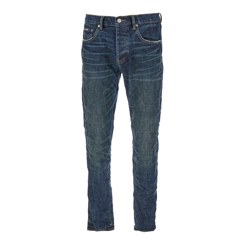 Blue Jeans with Low Rise and Stonewashed Effect in Denim Man