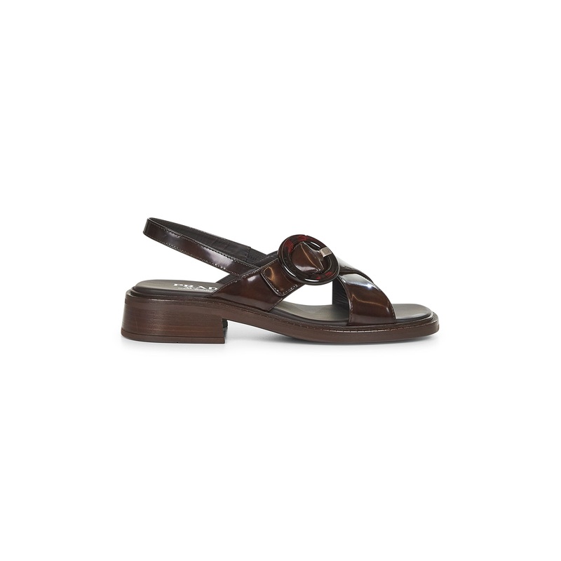 Brown brushed leather sandals|36|37|37.5|38|38.5|39|40|41