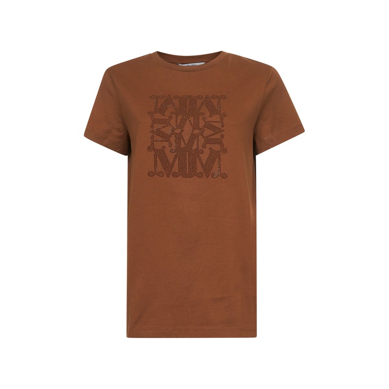 Brown cotton MaxMarabesque GIOVANE T-shirt