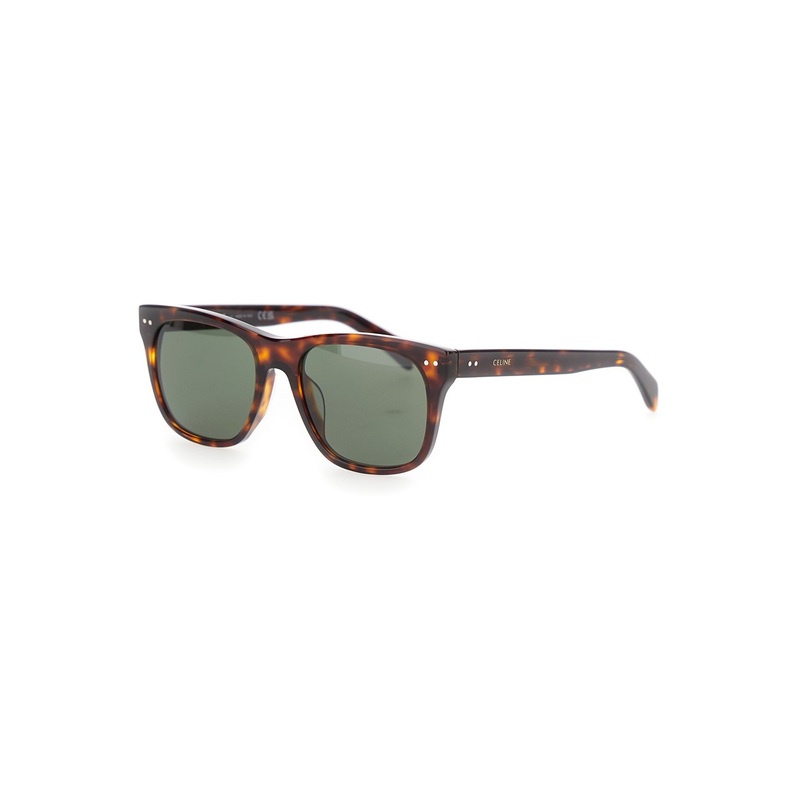 Brown Sunglasses with Logo on the Temples and Tortoiseshell Print in Acetate Man
