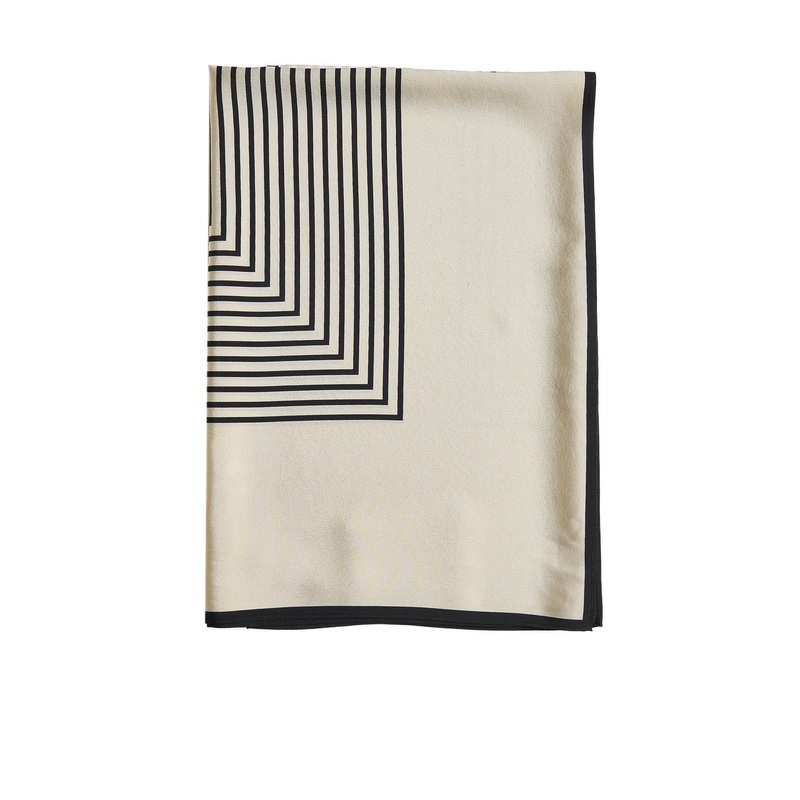 Centered Monogram silk scarf|PZ