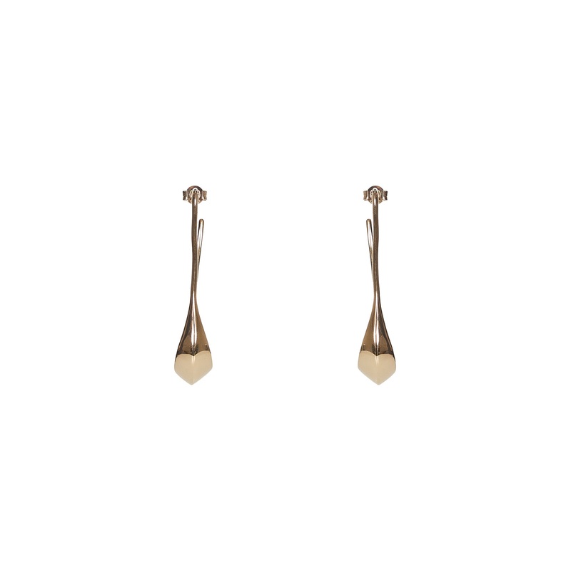 Gold Short Drop earrings|PZ