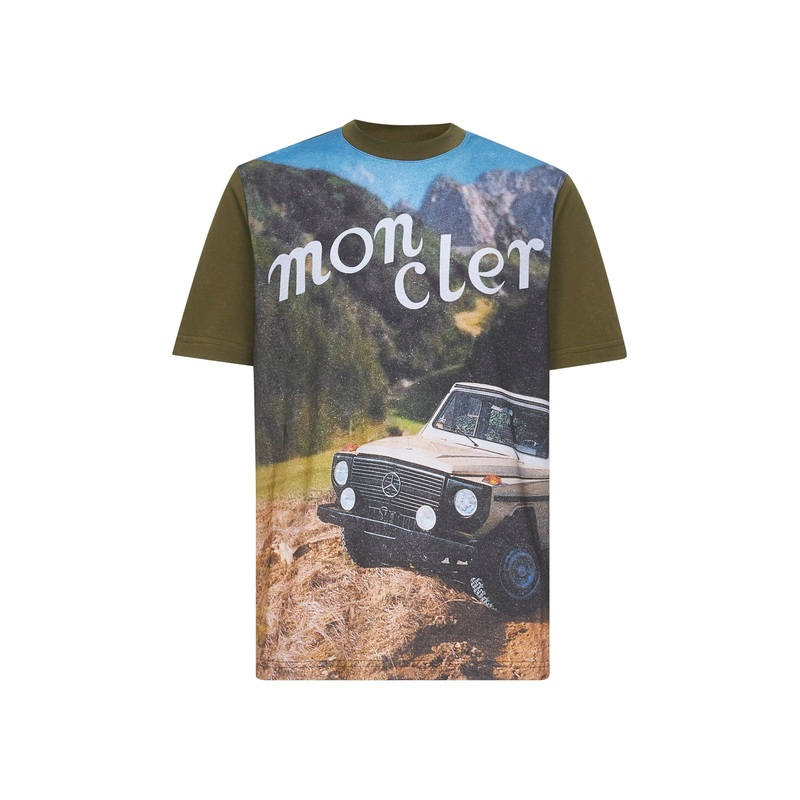 Green cotton printed Moncler x Mercedes-Benz by Nigo T-shirt