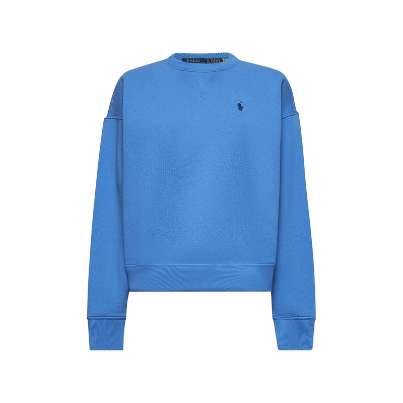 Light blue embroidered crewneck sweatshirt