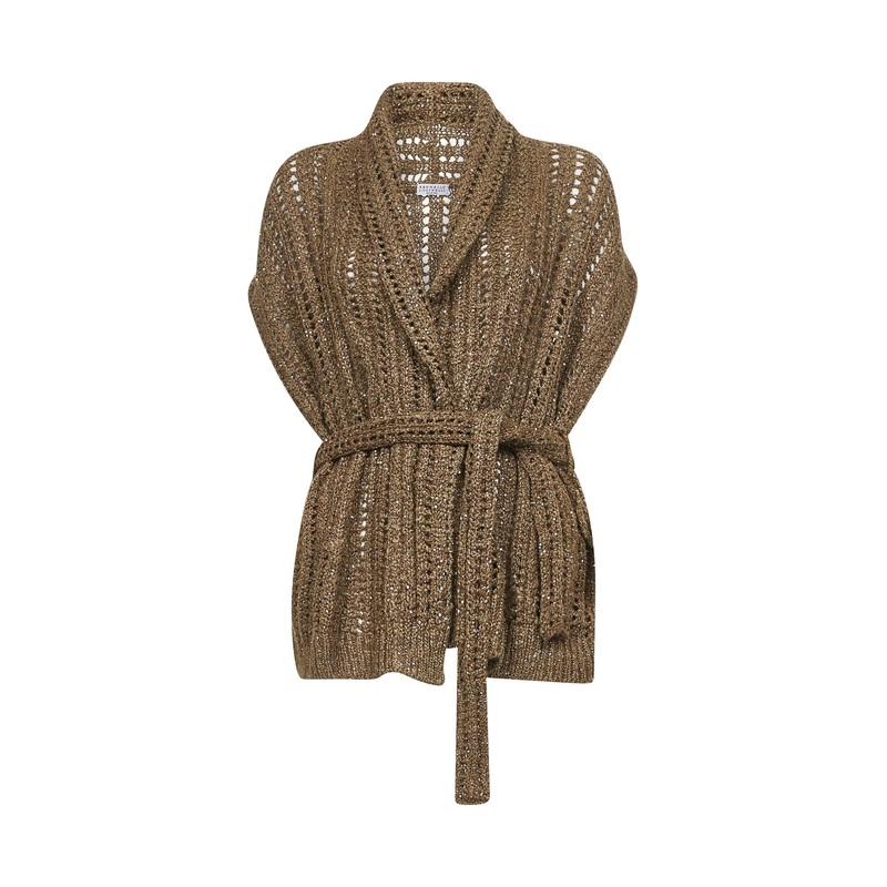 Mud silk and linen Dazzling cardigan