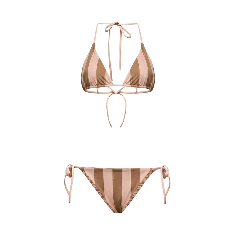 Pink lycra reversible bikini|38|40|42|44