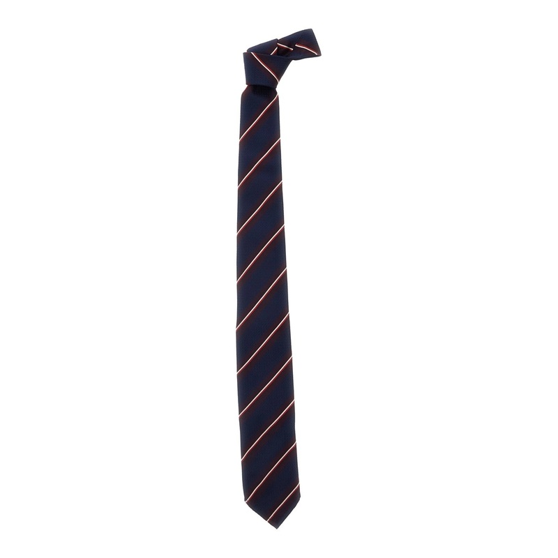 Blue Tie with All-Over Striped Motif in SIlk Man