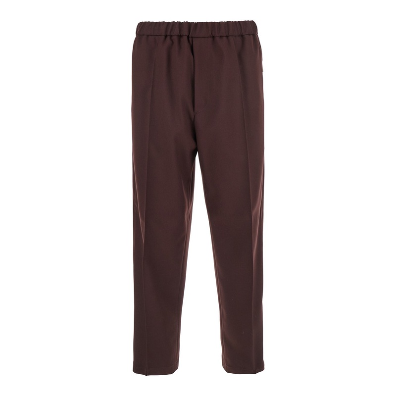Bordeaux Pants with Elastic Waist in Tech Fabric Man