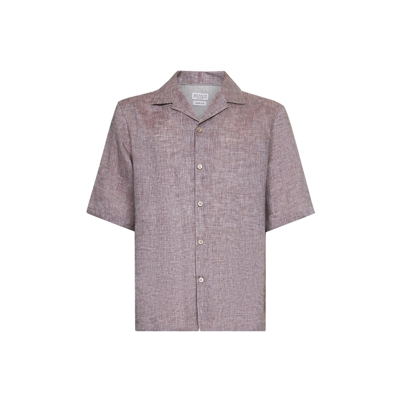 Brown linen easy fit shirt|S|M|L|XL