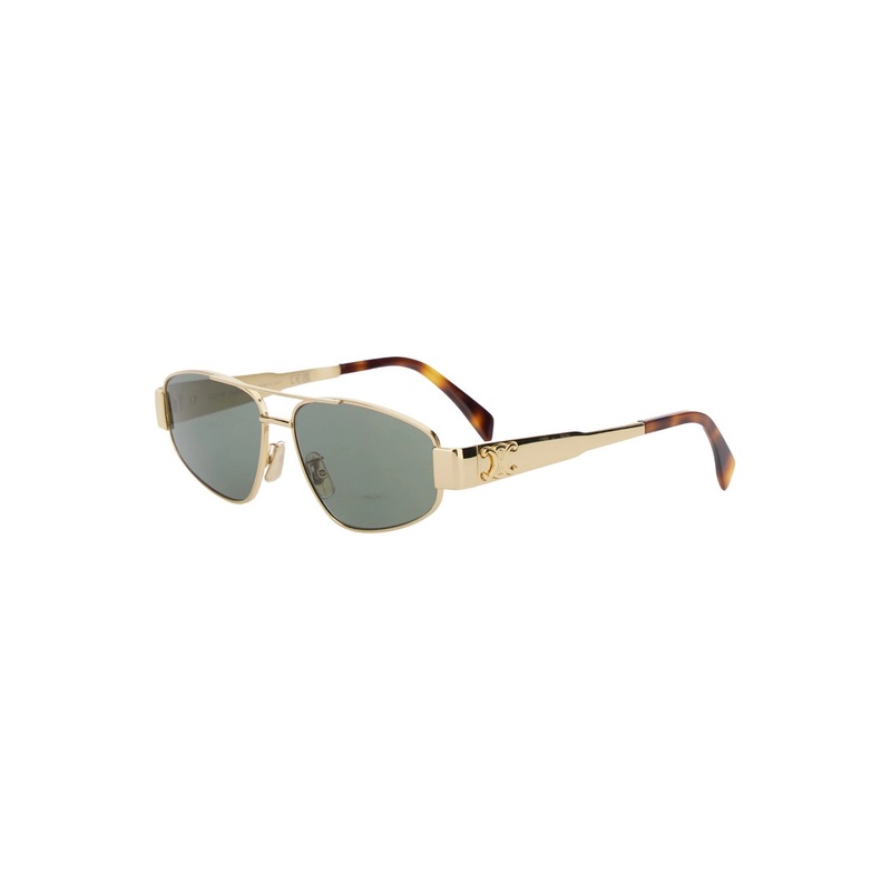 Metallic Sunglasses with Triomphe Detail on the Temples and Navigator Frame in Metal Man