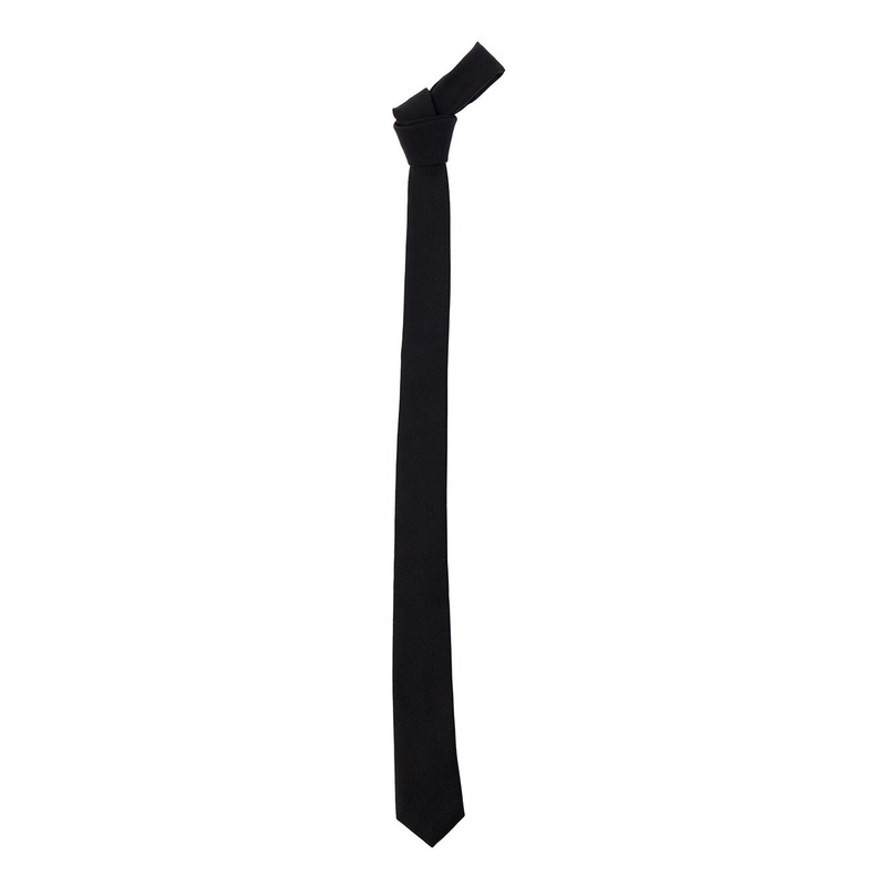 ‘Skinny Evening’ Black Tie in Silk Grosgrain Man Saint Laurent