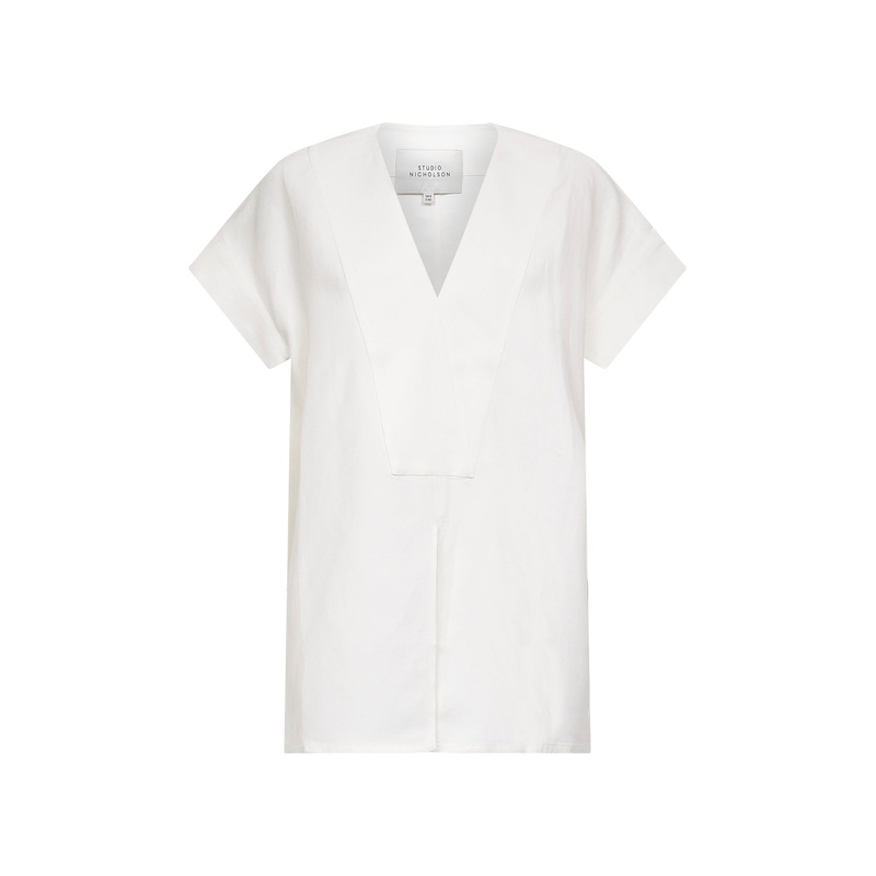 White linen blend Circe top|8|10|12|14
