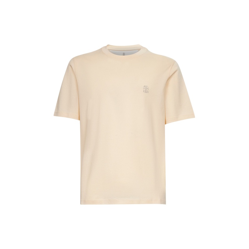 Yellow jersey logo crewneck T-shirt