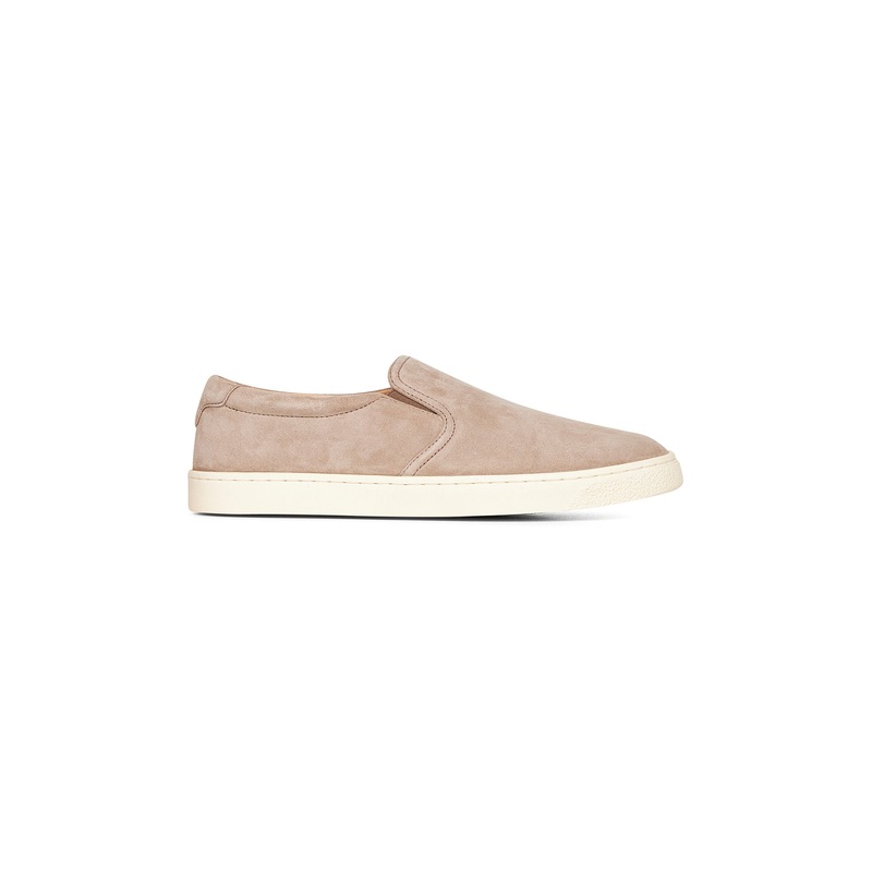Buff washed suede slip-on sneakers