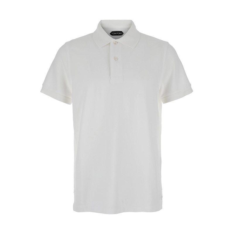 White Short-Sleeves Polo in Cotton Piquet Jersey Man