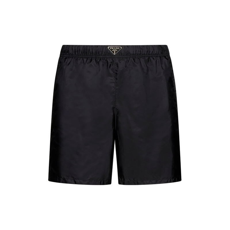 Logo-plaque Re-Nylon swim shorts