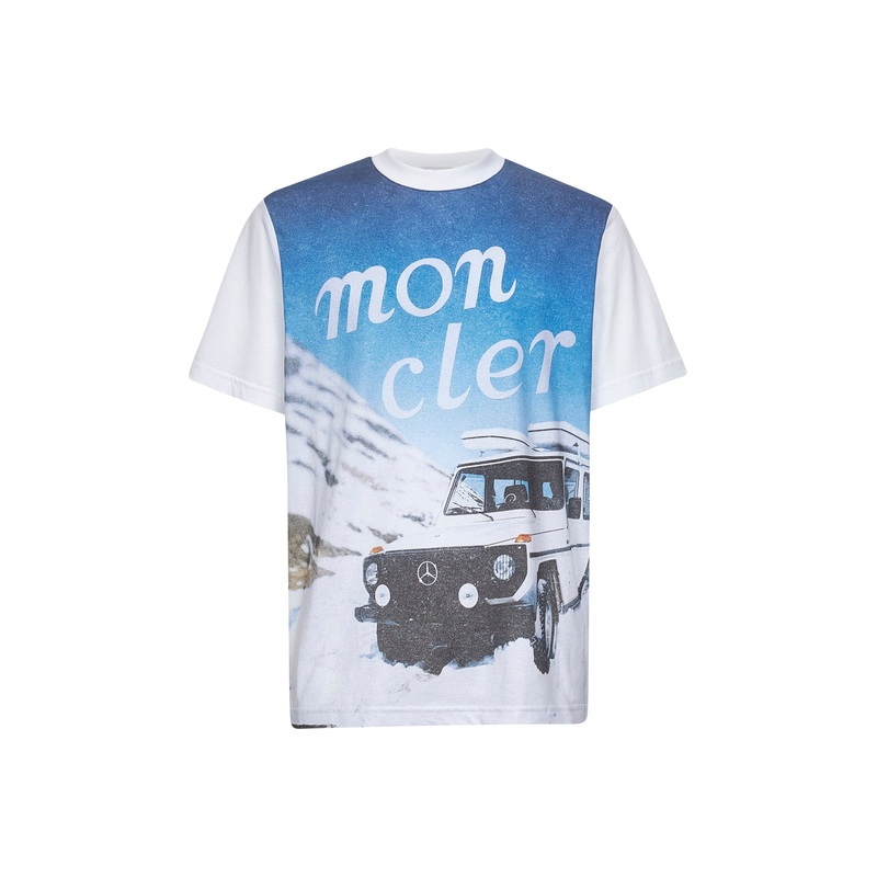 white cotton printed Moncler x Mercedes-Benz by Nigo T-shirt