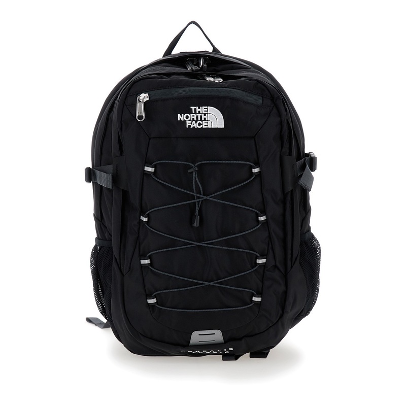 ‘Borealis Classic’ Black Backpack With Contrasting Logo Print in Nylon Man