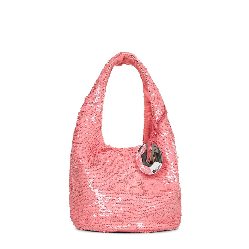 Pink Sequin Shopper Mini top handle bag