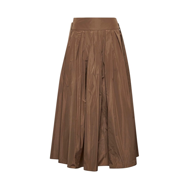 Beige taffeta GEA long skirt|36|38|40|42