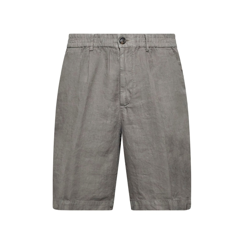 Bermuda shorts in lightweight linen canvas<BR/>