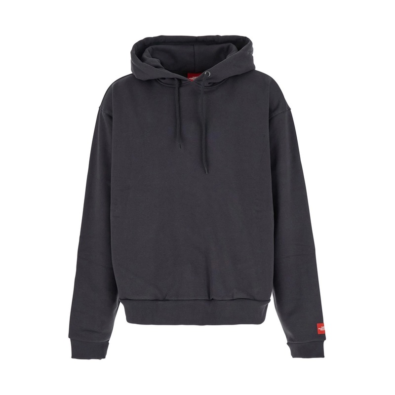 Grey Hoodie with Logo on Sleeve in Cotton Man