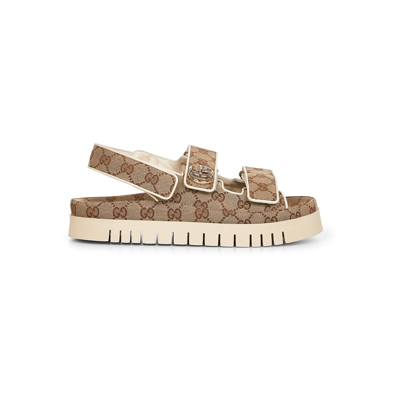 Beige GG canvas sandals|35|36|37|37.5|38|38.5|39|40|41