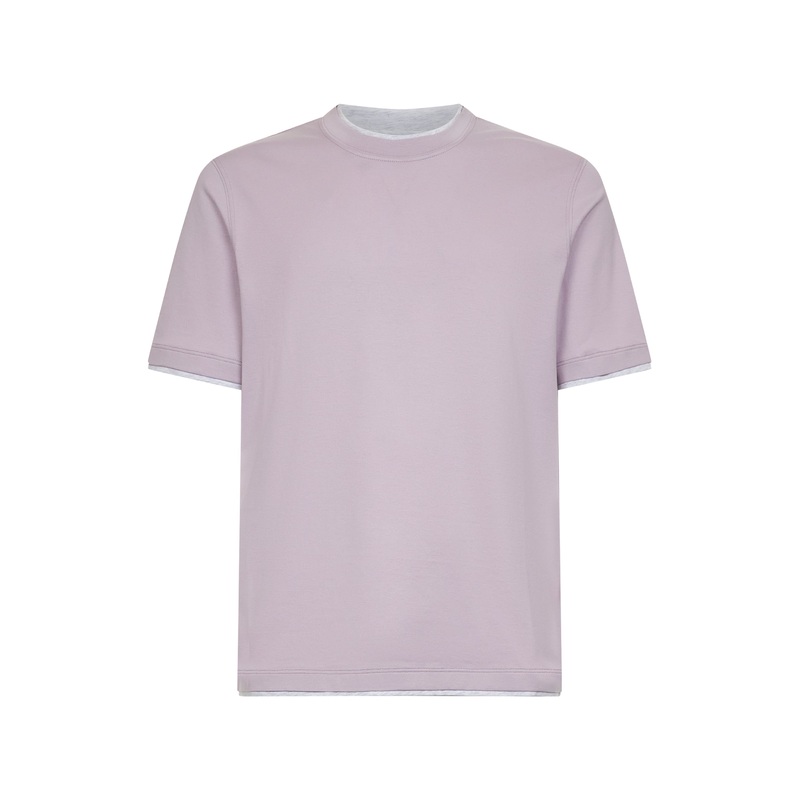 Lavender cotton Faux Layering T-shirt