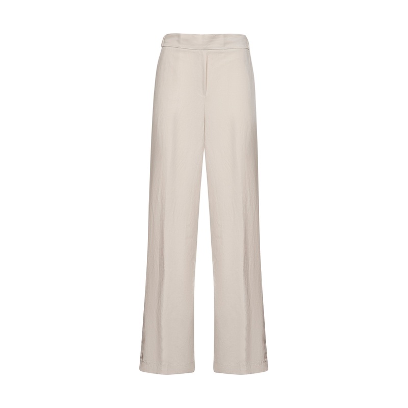 Beige viscose and linen Prinea trousers