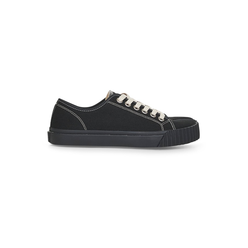 Black cotton canvas Tabi sneakers
