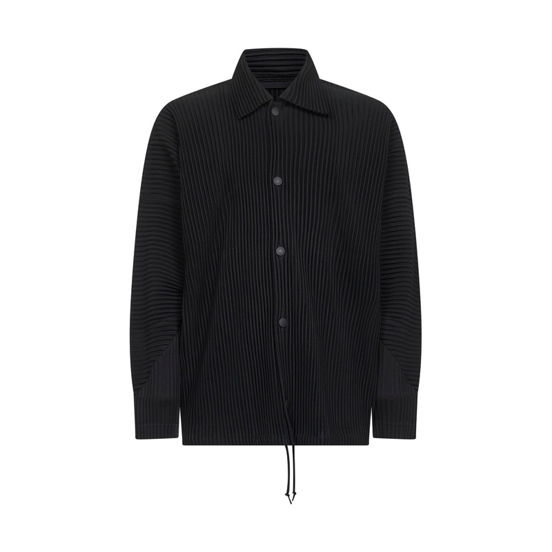 Black pleated fabric MC MARCH jacket