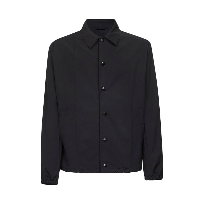 Black virgin wool blend blouson