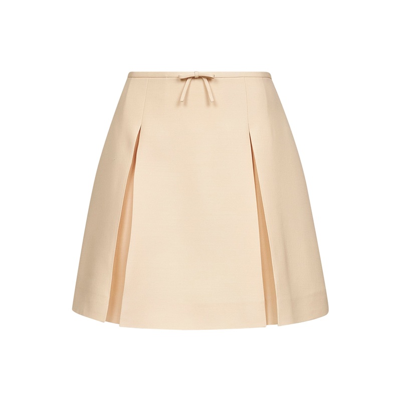 Ivory Crepe Couture mini skirt