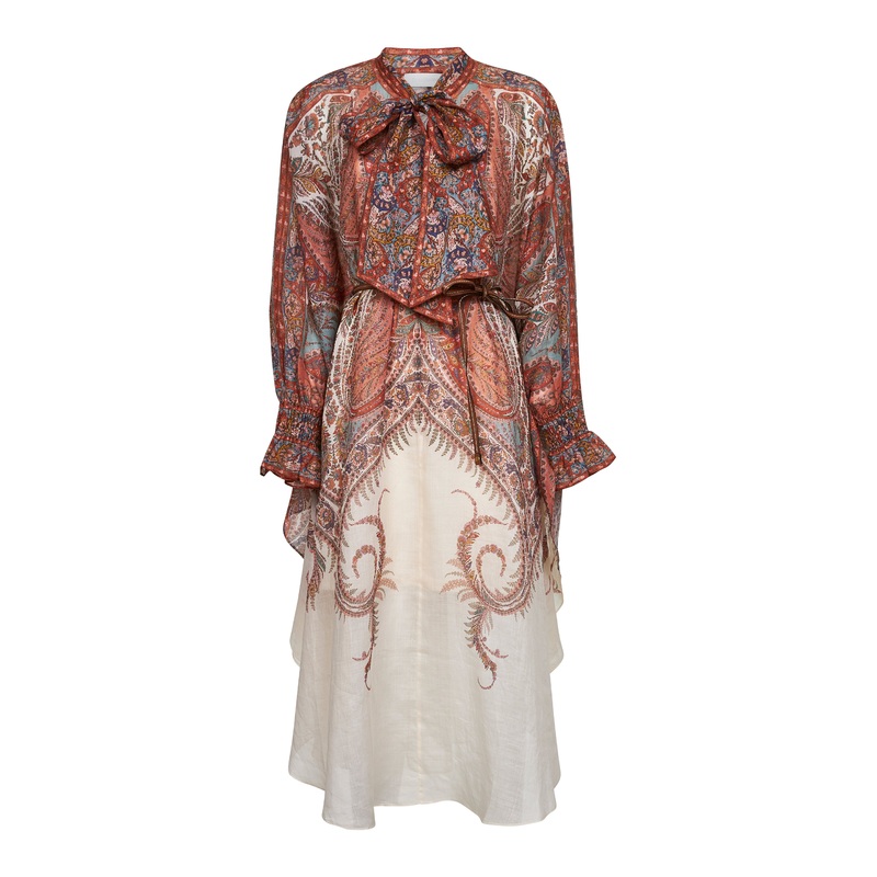 Paisley ramie Rhiannon midi dress