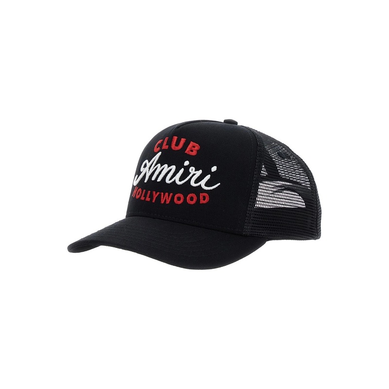Black Baseball Cap with Maxi Logo on the Front in Cotton Man
