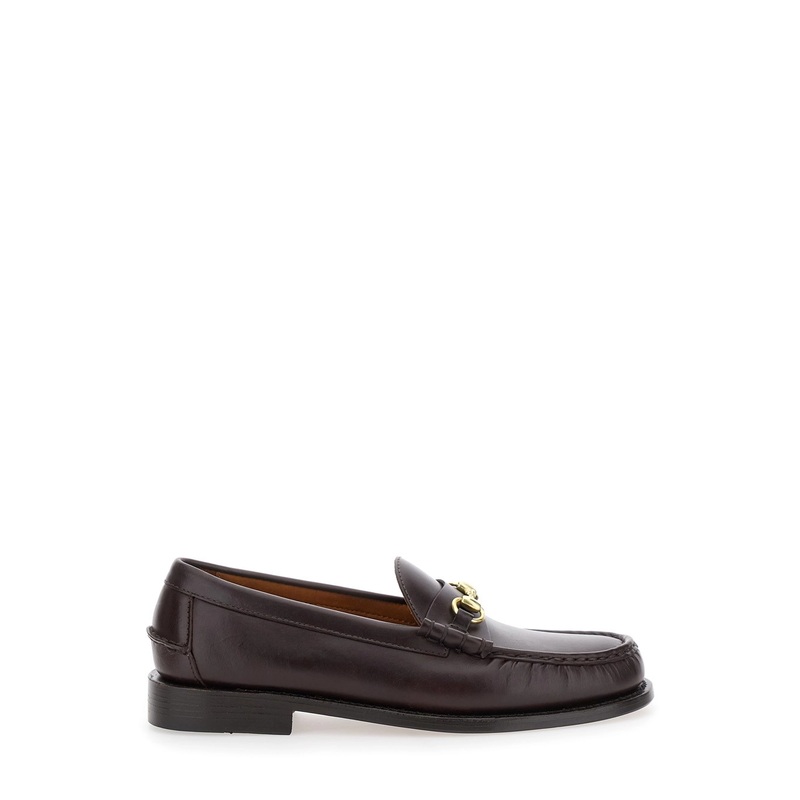‘Joe Modena’ Bordeaux Pull-On Loafers with Horsebit Detail in Leather Man