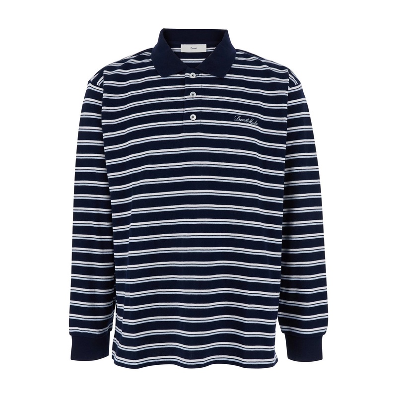 UNISEX MULTI STRIPE COLLARED T-SHIRT