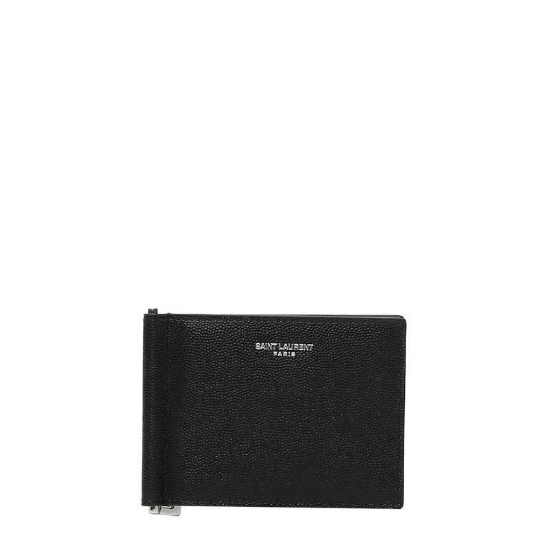 Black Bill Clip Wallet in Leather Man
