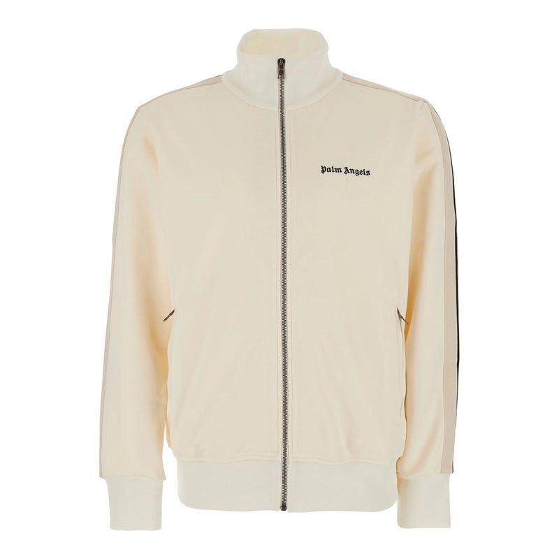 ‘Classic Logo’ White Sweatshirt with Logo Printed on the Front in Tech Fabric Man