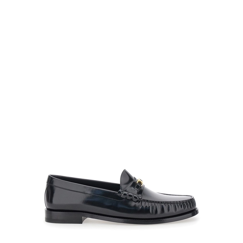 Mocassini con Dettaglio Tiomphe in Pelle Neri Uomo