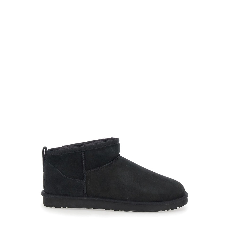 ‘Ultra Mini’ Black Boots in Suede Woman