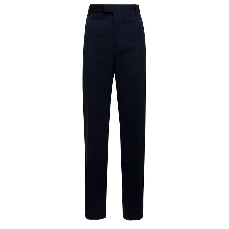 Blue Tailored Pants in Wool Woman
