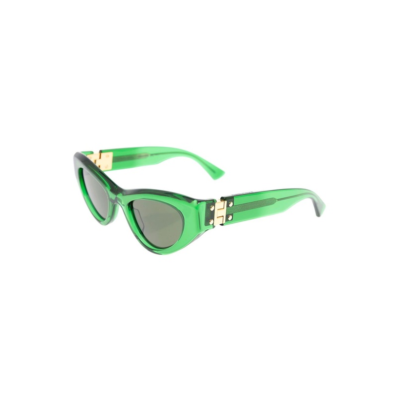 Bottega Veneta Woman’s Angle Cat Eye Green Acetate  Sunglasses