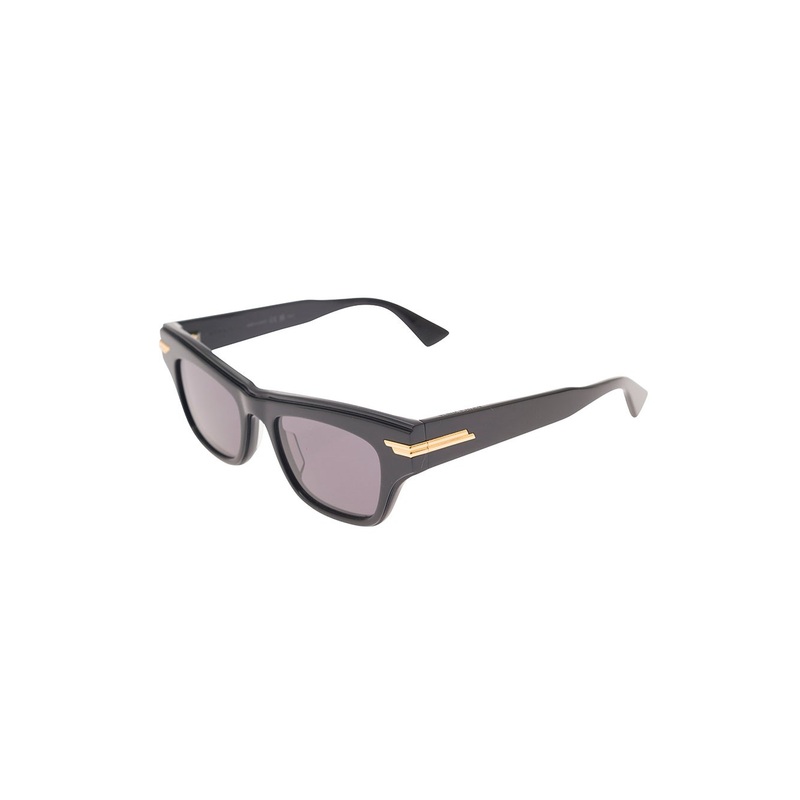 ‘BV1122S’ Black Rectangular Sunglasses with Golden Detail in Acetate Woman