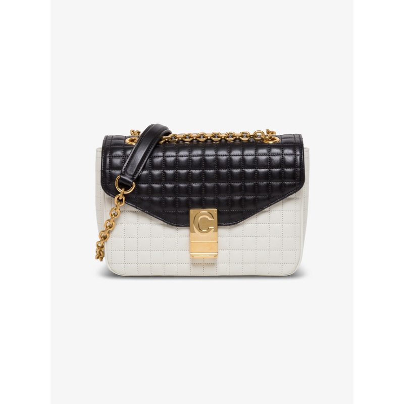 C Crossbody Bag in Bicolor Quilted Leather